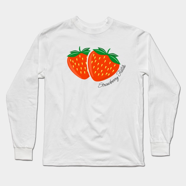 Strawberry Fields: Juicy Strawberries Illustration Long Sleeve T-Shirt by thejamestaylor